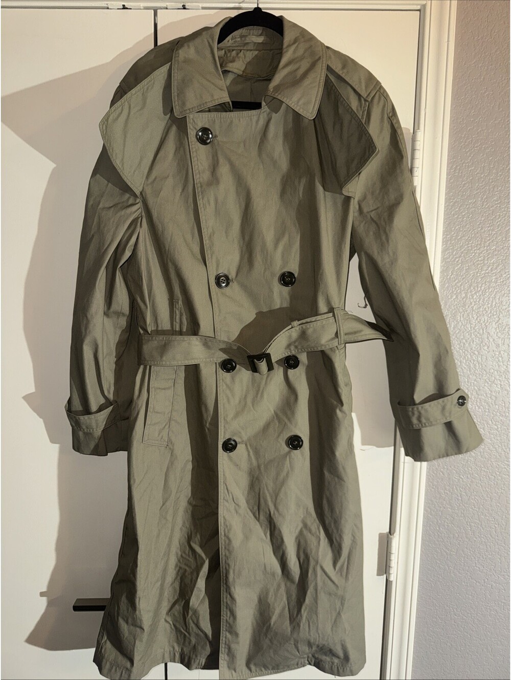 DSCP Valor Collection Men's All Weather Trench Coat Pewter Khaki 38R Military